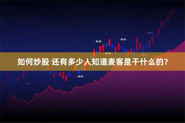 如何炒股 还有多少人知道麦客是干什么的？