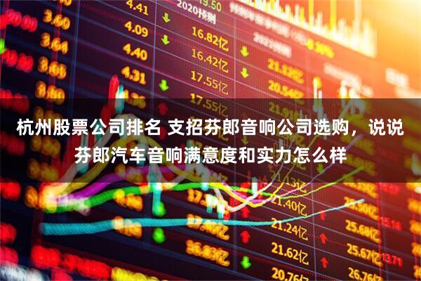 杭州股票公司排名 支招芬郎音响公司选购，说说芬郎汽车音响满意度和实力怎么样